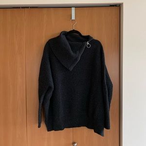 All Saints Dano jumper sweater in charcoal gray